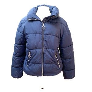 Slate & Willow Navy Blue Puffer Jacket
